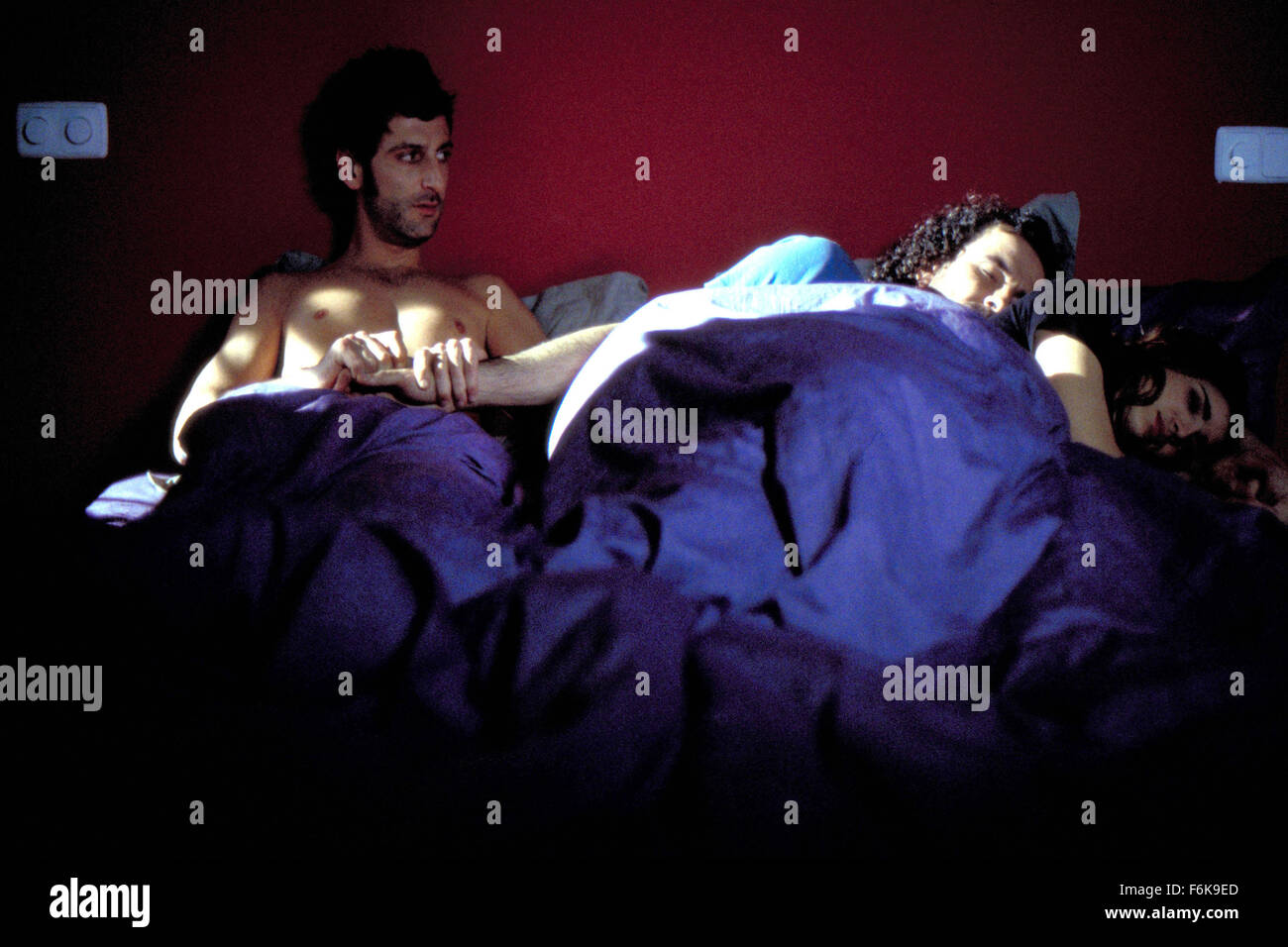 RELEASE DATE: December 21, 2005. MOVIE TITLE: The Two Sides of the Bed. STUDIO: Telespan 2000. PLOT: Three years have passed and the boys seem to have matured. Javier (Alterio) is going to marry Marta (Sanchez) and Pedro (Toledo) is very much in love with his new girlfriend Raquel (Jimenez). Rafa (San Juan) has also found happiness with Pilar (Esteve), who loves him too and treats him in a very particular way. Everything seems perfect, but Marta and Raquel have different plans that will put their relationship with their boyfriends in danger. Even Pilar has got a lover and is being unfaithful t Stock Photo