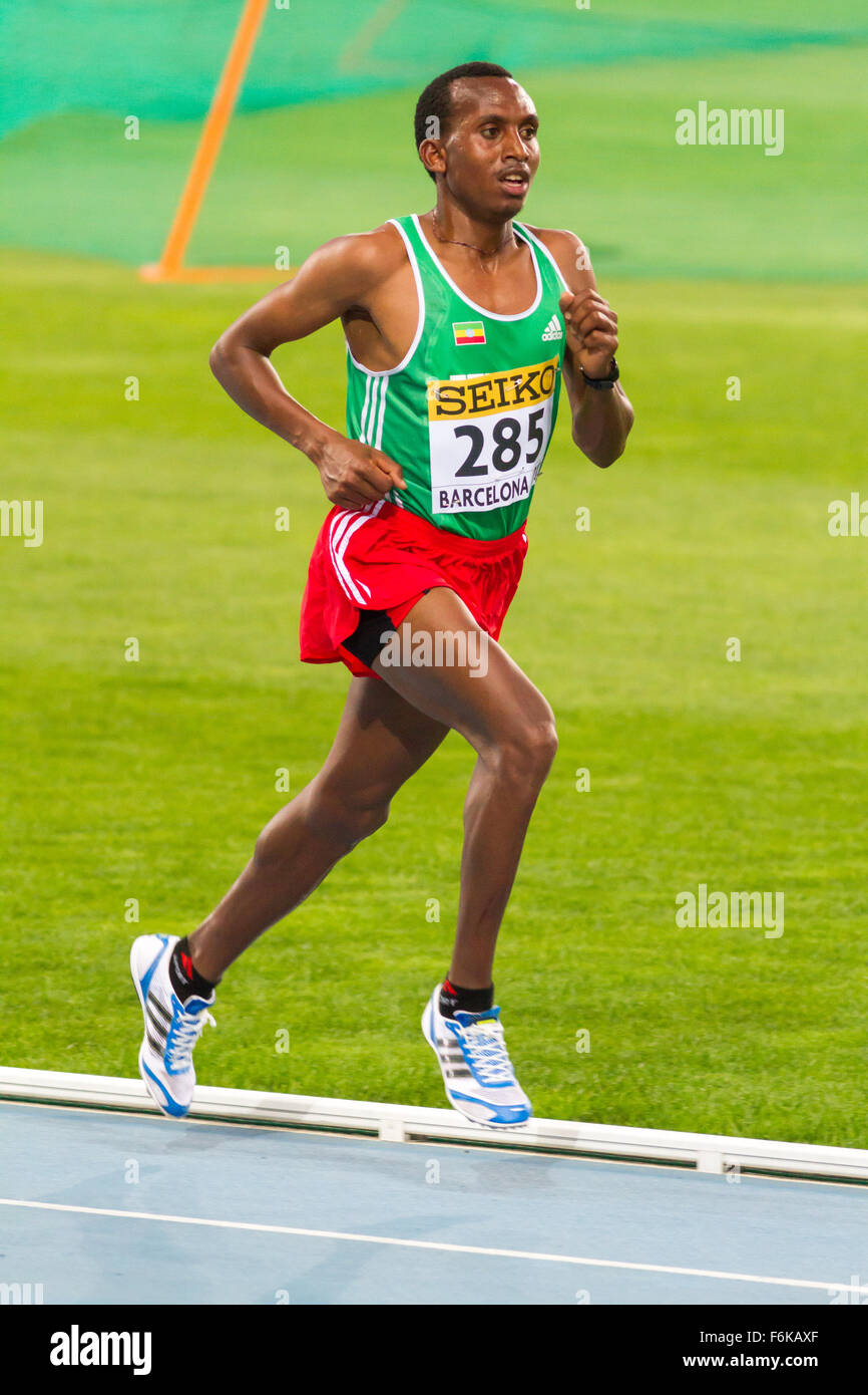 Kenden Atenaw,ETH,10000m,World Junior Athletics Championships, 2012,Barcelona Spain Stock Photo