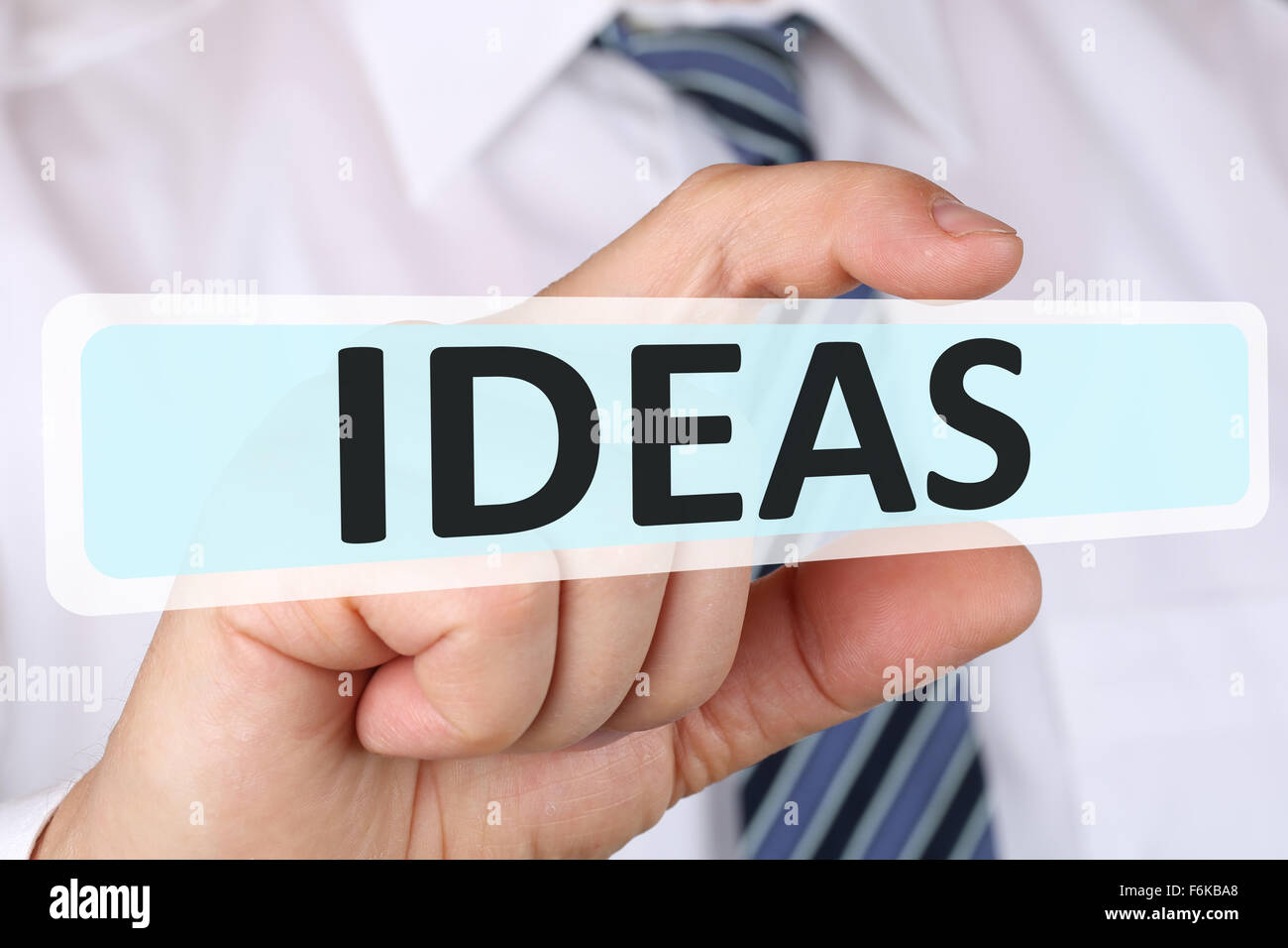 Businessman business concept with ideas to successful success and growth Stock Photo