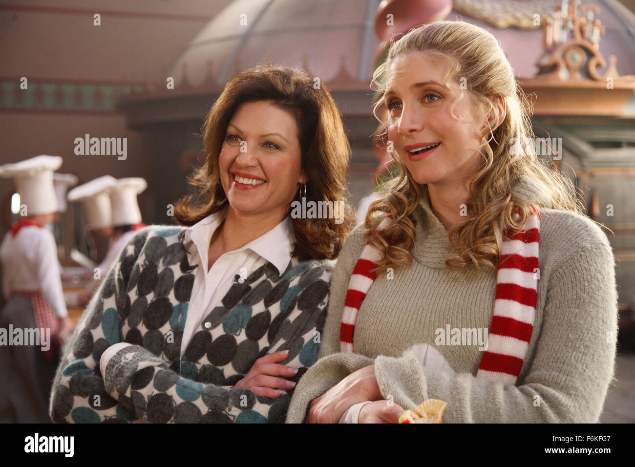 RELEASE DATE: November 3, 2006. MOVIE TITLE: Santa Clause 3: The Escape Clause. STUDIO: Walt Disney Pictures. PLOT: Santa (Allen), aka Scott Calvin, is faced with double-duty: how to keep his new family happy, and how to stop Jack Frost from taking over Christmas. PICTURED: WENDY CREWSON as Laura Miller and ELIZABETH MITCHELL as Mrs. Claus / Carol. Stock Photo