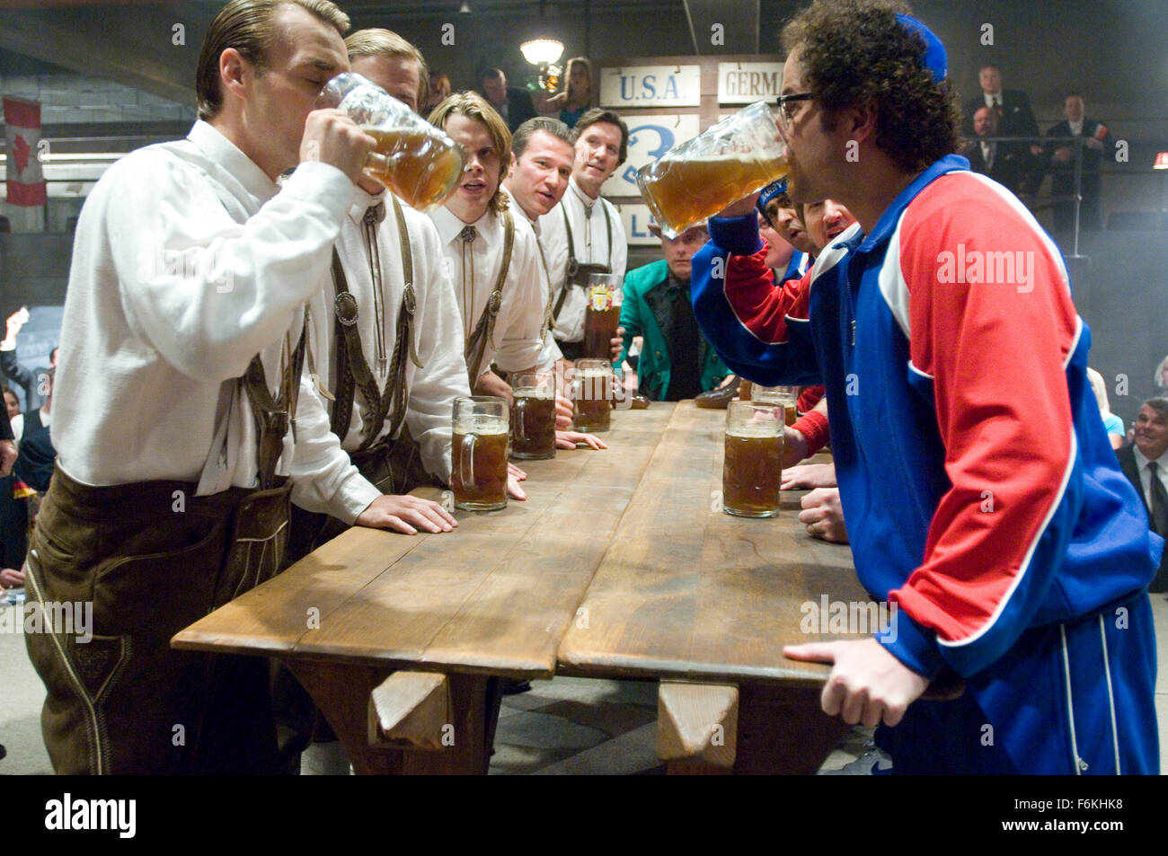 RELEASE DATE: AUG 25, 2006. MOVIE TITLE: Beerfest. STUDIO: Legendary Pictures. PLOT: After the death of their grandfather Johann von Wolfhause, the brothers Jan and Todd Wolfhouse travel to Munich to fulfill a family tradition, spreading the ashes of Johann during the Oktoberfest. Their contact brings them to a secret beer competition, the Beerfest, where they are offended by Baron Wolfgang von Wolfhausen and the German branch of their family that accuse their grand grandmother of being a prostitute and their grandfather of stealing an old receipt of the best beer in Germany. PICTURED: WILL FO Stock Photo