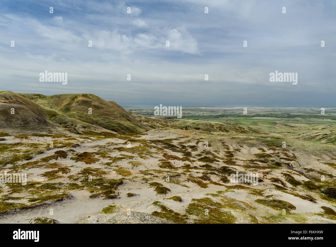 scenic view of Grassland National Park, Saskatchewan,Canada Stock Photo