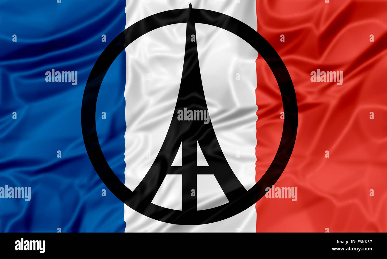 Paris Peace Flag Stock Photo Alamy