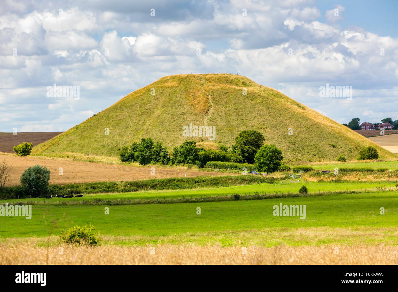 Silbury Hill, Avebury, Wiltshire, England, United Kingdom, Europe. Stock Photo
