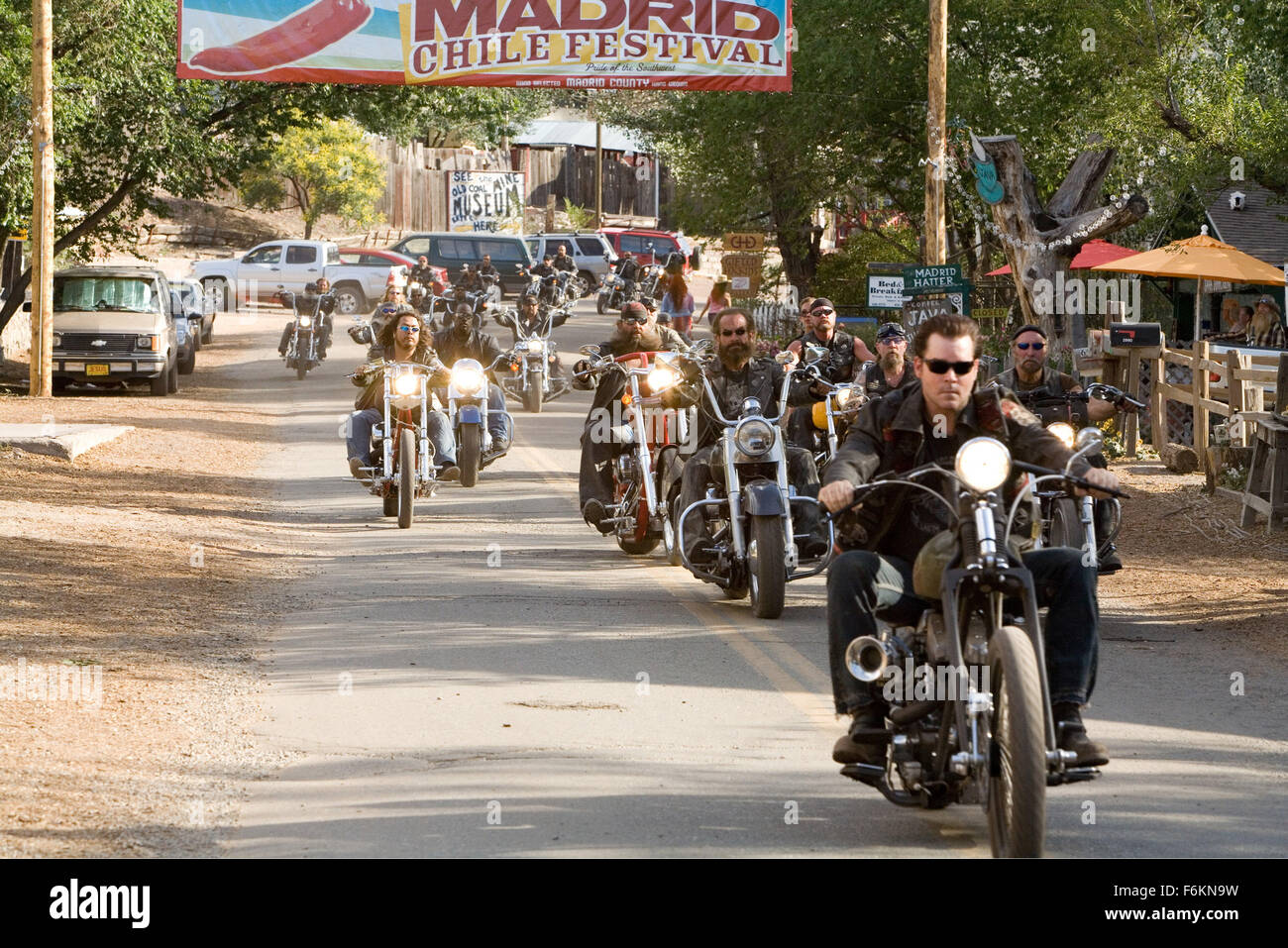 RELEASE DATE: March 2, 2007. MOVIE TITLE: Wild Hogs. STUDIO: Touchstone Pictures. PLOT: A group of suburban biker wannabes look for adventure hit the open road in search of adventure, but get more than they bargained for when they encounter a New Mexico gang called the Del Fuegos. PICTURED: RAY LIOTTA as Jack. Stock Photo