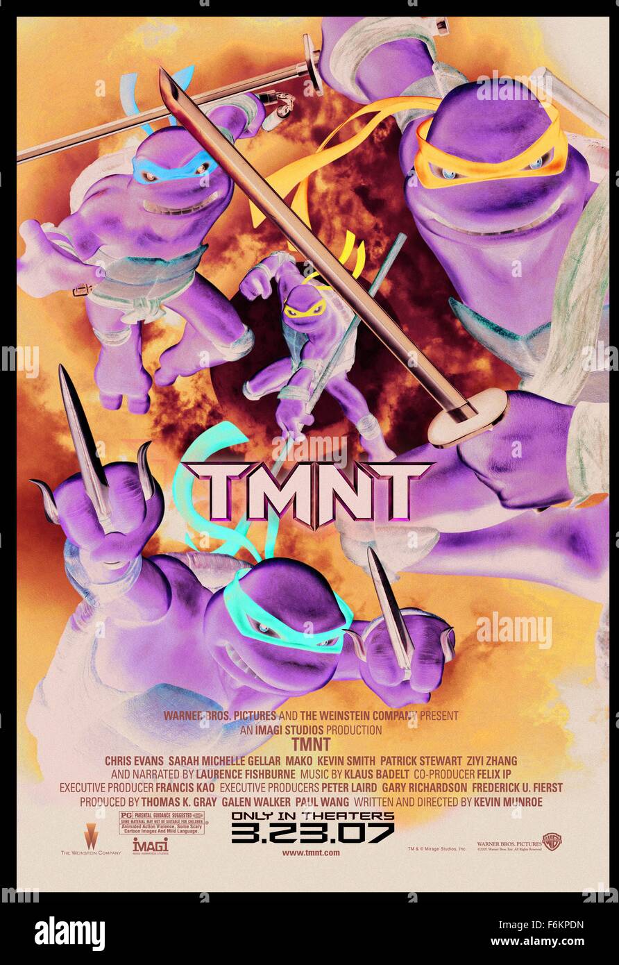 RELEASE DATE: March 23, 2007. MOVIE TITLE: TMNT. STUDIO: The Weinstein  Company. PLOT: Strange events are occurring in New York City, and the  Turtles are needed more than ever, but Raphael, Donatello,