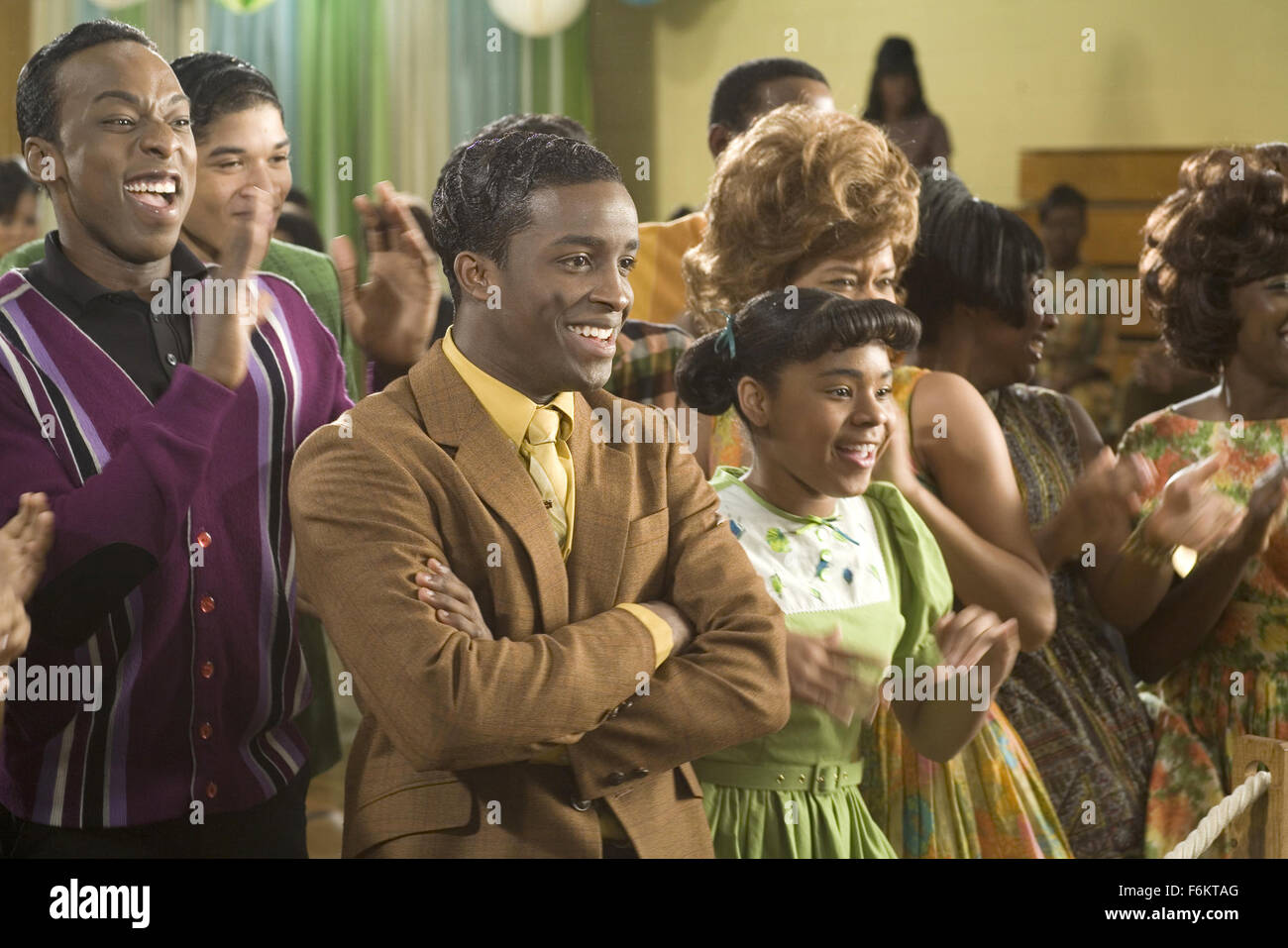 RELEASE DATE: July 20, 2007. MOVIE TITLE: Hairspray - STUDIO: Storyline Entertainment/New Line Cinema. PLOT: Pleasantly plump teenager Tracy Turnblad teaches 1962 Baltimore a thing or two about integration after landing a spot on a local TV dance show. PICTURED: ELIJAH KELLEY, SARAH FRANCIS. Stock Photo