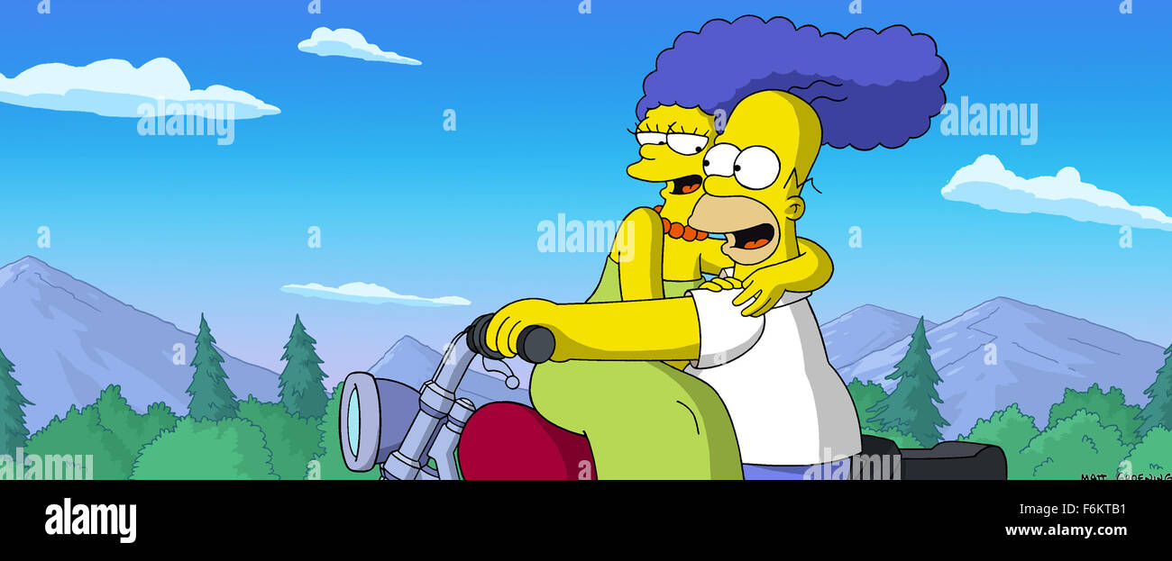 Jul 23, 2007 - Los Angeles, CA, USA - RELEASE DATE: July 27, 2007. DIRECTOR: David Silverman. STUDIO: 20th Century Fox. PLOT: Homer must save the world from a catastrophe he himself created. PICTURED: Homer and Marge Simpson enjoy a romantic interlude. (Credit Image: c 20th Century Fox) RESTRICTIONS: This is a publicly distributed film, television or publicity photograph. Non-editorial use may require additional clearances. Stock Photo