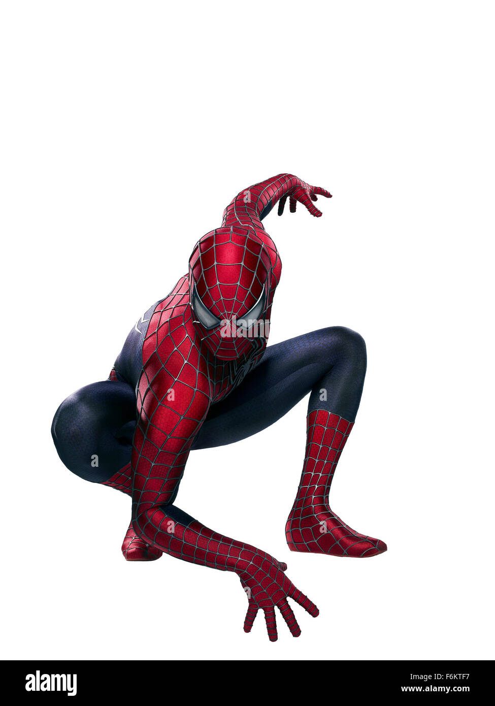 RELEASE DATE: May 4, 2007. MOVIE TITLE: Spider-Man 3. STUDIO: Columbia Pictures. PLOT: A strange black entity from another world bonds with Peter Parker and causes inner turmoil as he contends with new villains, temptations, and revenge. PICTURED: TOBEY MAGUIRE as Peter Parker/Spider-Man. Stock Photo