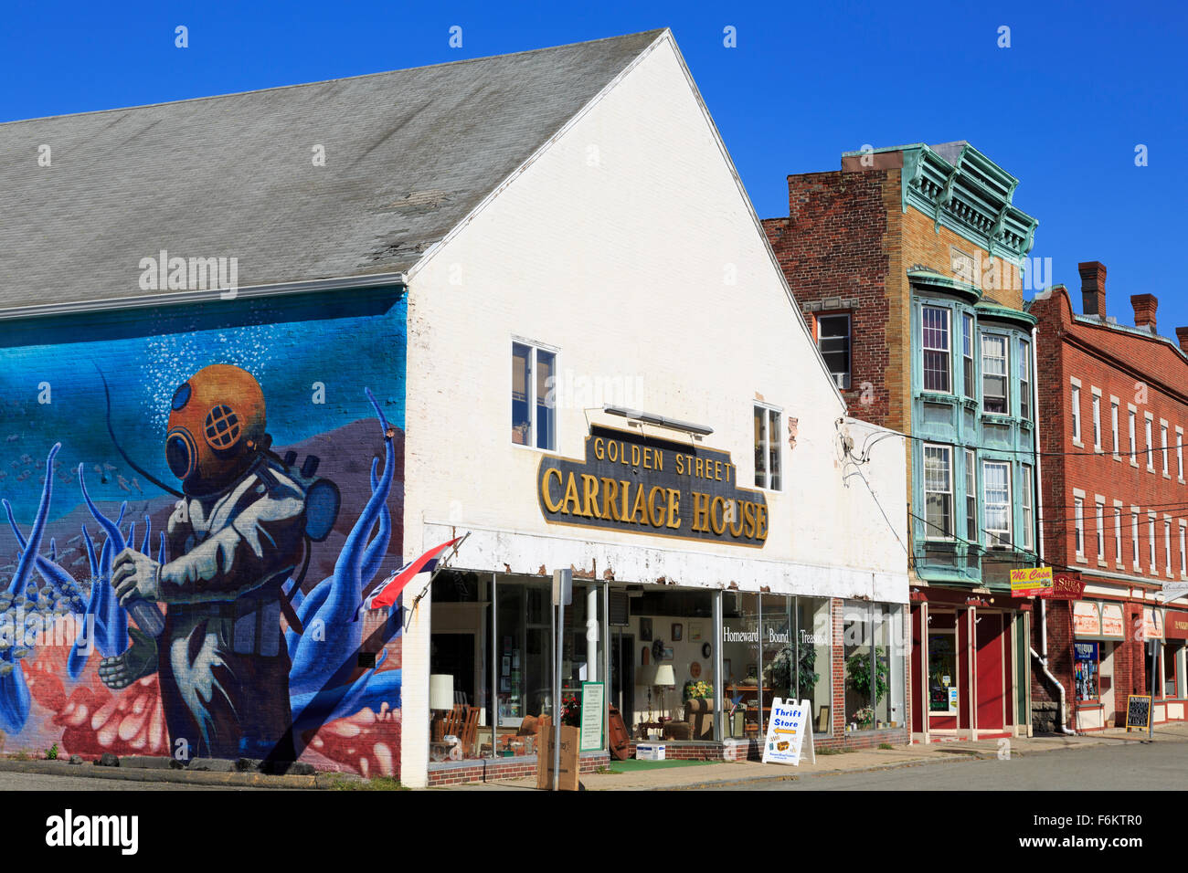 Mural, The Carriage House, New London, Connecticut, USA Stock Photo Alamy