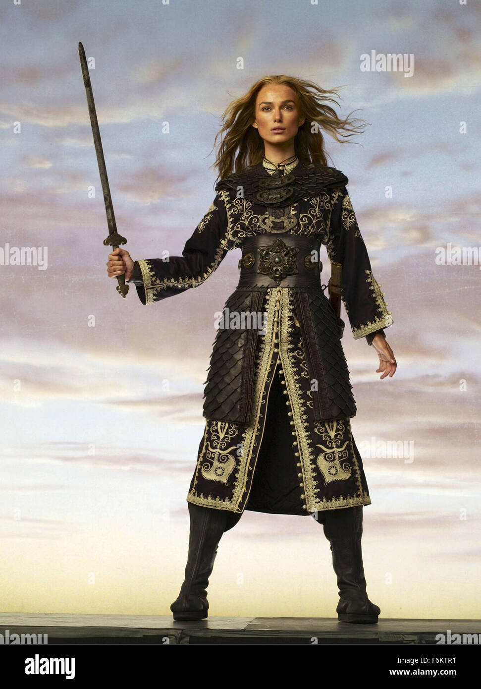 RELEASE DATE: May 25, 2007. STUDIO: Jerry Bruckheimer Films/Walt Disney Pictures. PLOT: Captain Barbossa, Will Turner and Elizabeth Swann must sail off the edge of the map, navigate treachery and betrayal, and make their final alliances for one last decisive battle. PICTURED: KEIRA KNIGHTLEY. Stock Photo