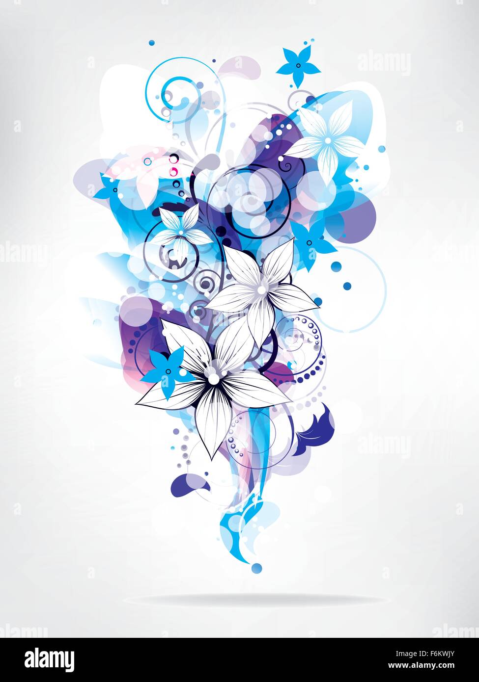 Floral abstract background with flowers. Abstract vector illustration ...