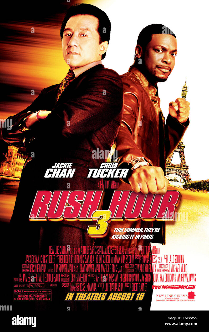 RELEASE DATE: August 10, 2007. MOVIE TITLE: Rush Hour 3 - STUDIO 