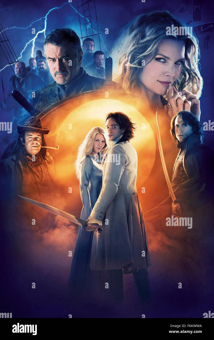 RELEASE DATE: 10 August 2007. MOVIE TITLE: Stardust. STUDIO: Paramount Pictures. PLOT: In a countryside town bordering on a magical land, a young man makes a promise to his beloved that he'll retrieve a fallen star by venturing into the magical realm. PICTURED: Movie Poster. Stock Photo