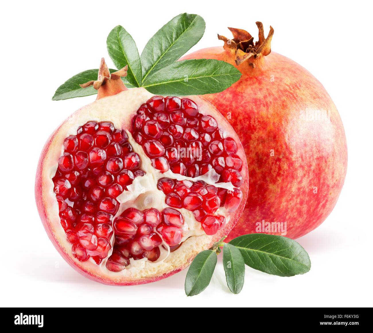 pomegranate isolated on the white background . Stock Photo