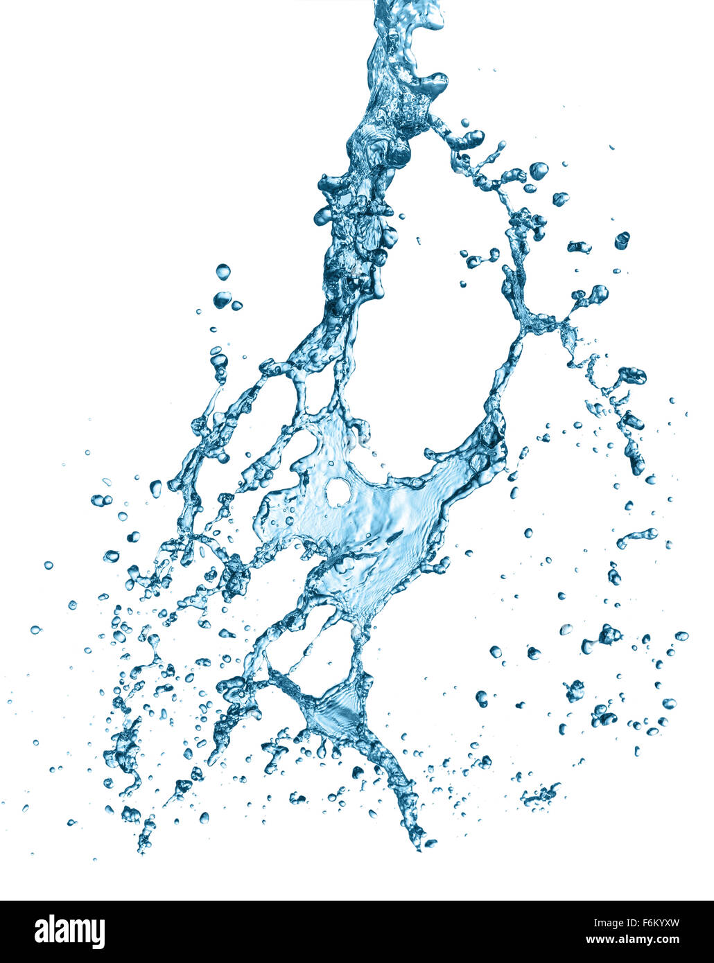 water splash isolated on the white background. Stock Photo