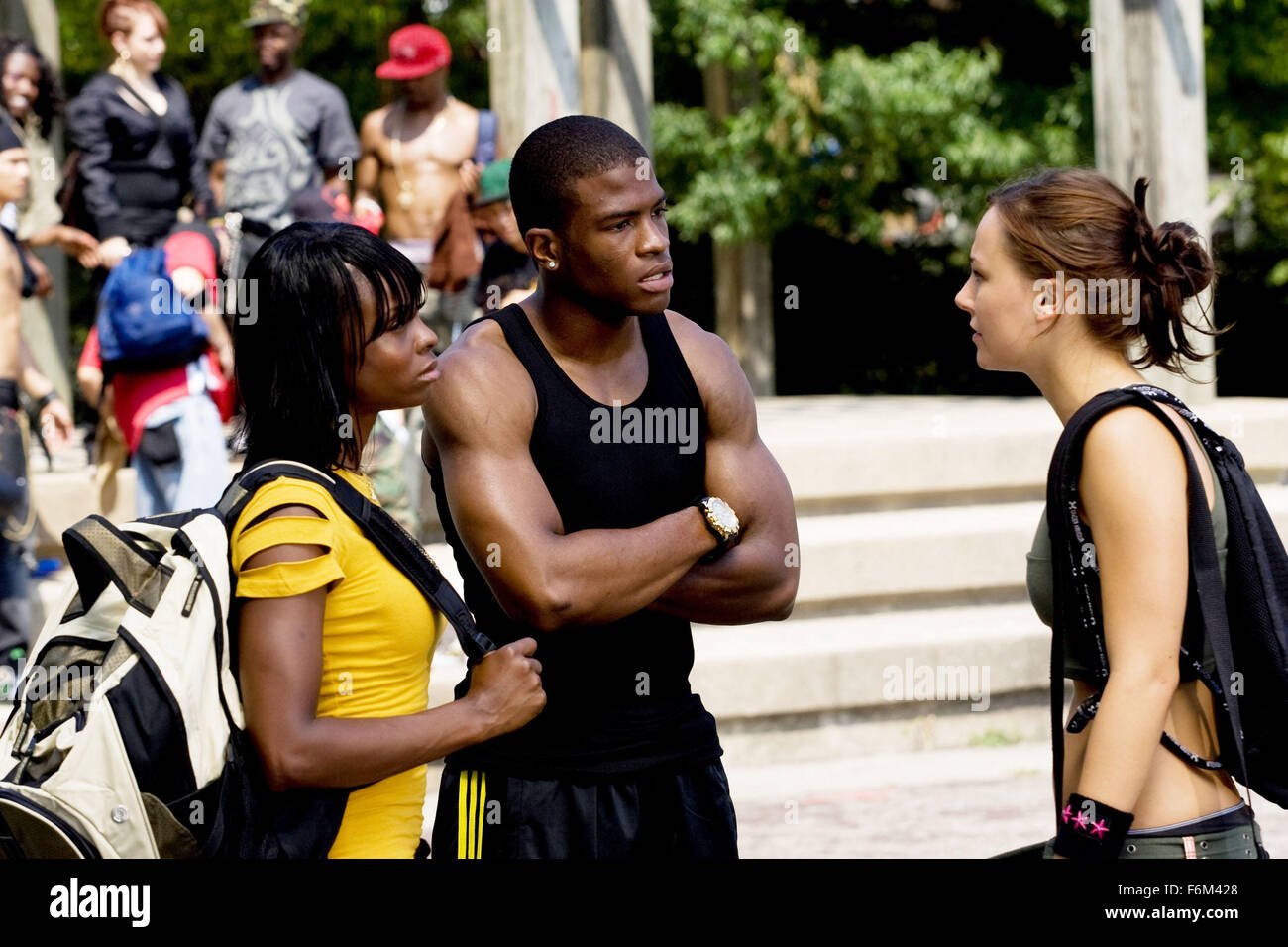 RELEASE DATE: February 14, 2008. MOVIE TITLE: Step Up 2. STUDIO: Touchstone Pictures. PLOT: Romantic sparks occur between two dance students from different backgrounds at the Maryland School of the Arts. PICTURED: TELISHA SHAW as Felicia, ALFRED NOLAN THOMAS, BRIANA EVIGAN as Andie. Stock Photo