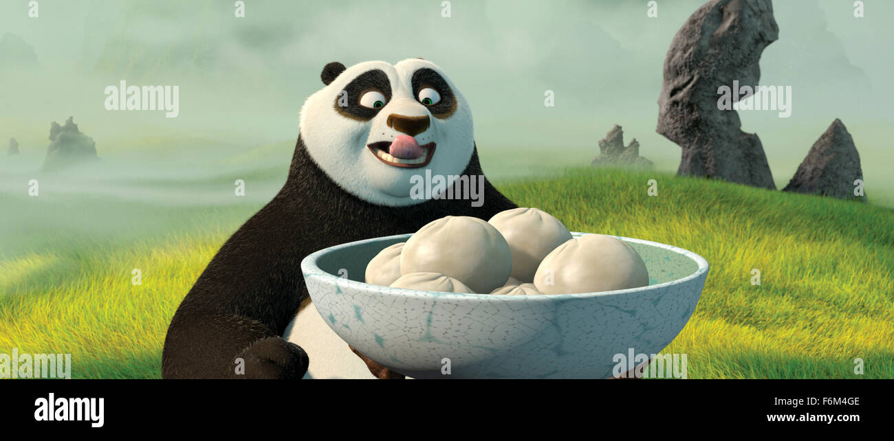 RELEASE DATE: June 6, 2008. MOVIE TITLE: Kung Fu Panda. STUDIO: DreamWorks Animation. PLOT: Unexpectedly chosen to fulfill an ancient prophecy and train in the art of Kung Fu, giant panda Po (Jack Black) begins his study under Master Shifu (Dustin Hoffman), the trainer of the legendary Furious Five. PICTURED: JACK BLACK as Po. Stock Photo