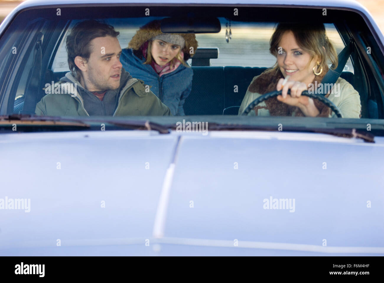 RELEASE DATE: March 14, 2008. MOVIE TITLE: Sleepwalking. STUDIO: FilmEngine. PLOT: The drama follows an 11-year-old girl's struggle to come to terms with her mother's abandonment. PICTURED: NICK STAHL as James, ANNASOPHIA ROBB as Tara and CHARLIZE THERON as Joleen. Stock Photo