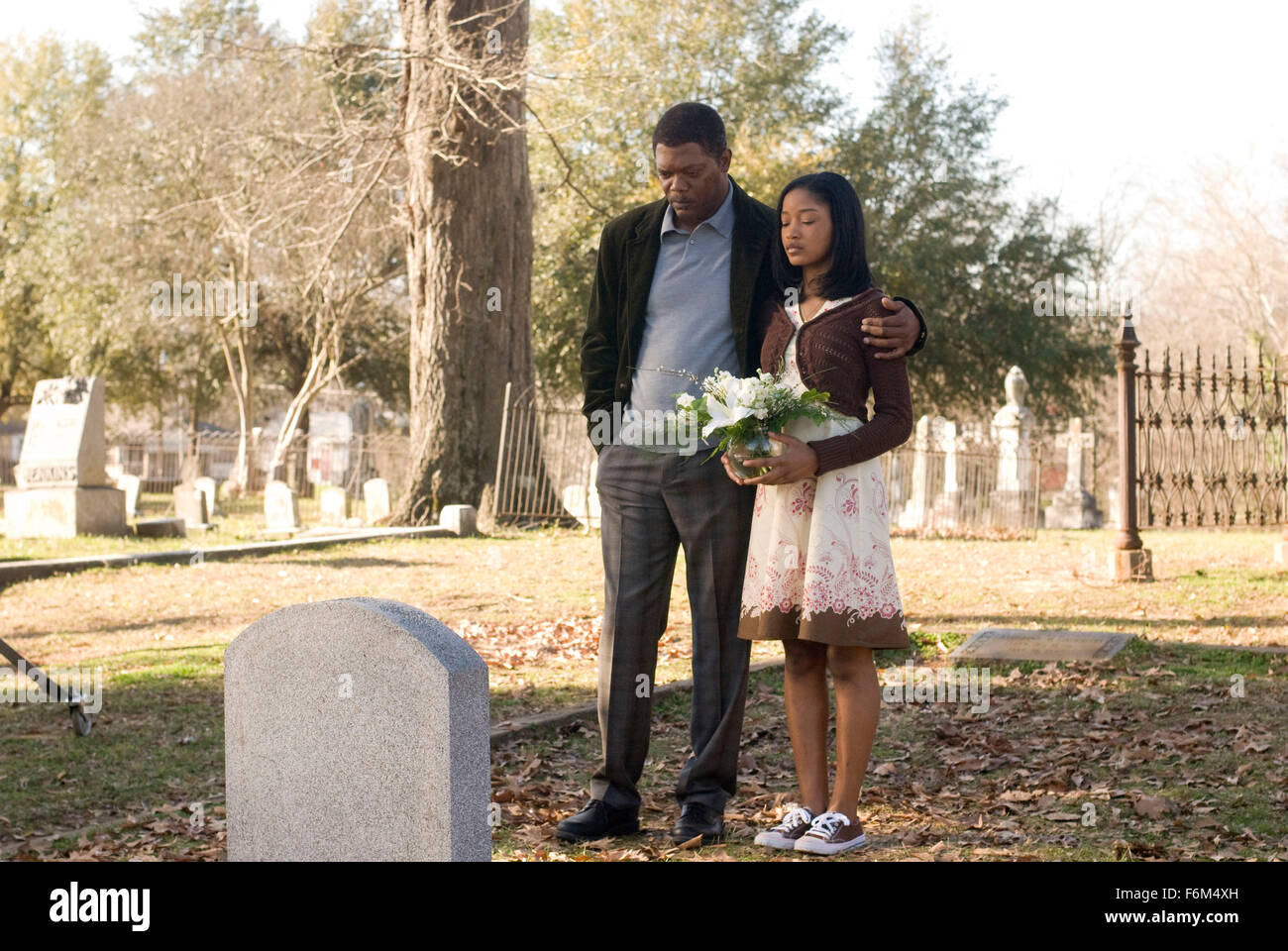 RELEASE DATE: May 27, 2008. MOVIE TITLE: Cleaner. STUDIO: Odeon. PLOT: A former cop who now earns a wage as a crime scene cleaner unknowingly participates in a cover-up at his latest job. PICTURED: SAMUEL L. JACKSON as Tom Carver and KEKE PALMER as Rose Carver. Stock Photo