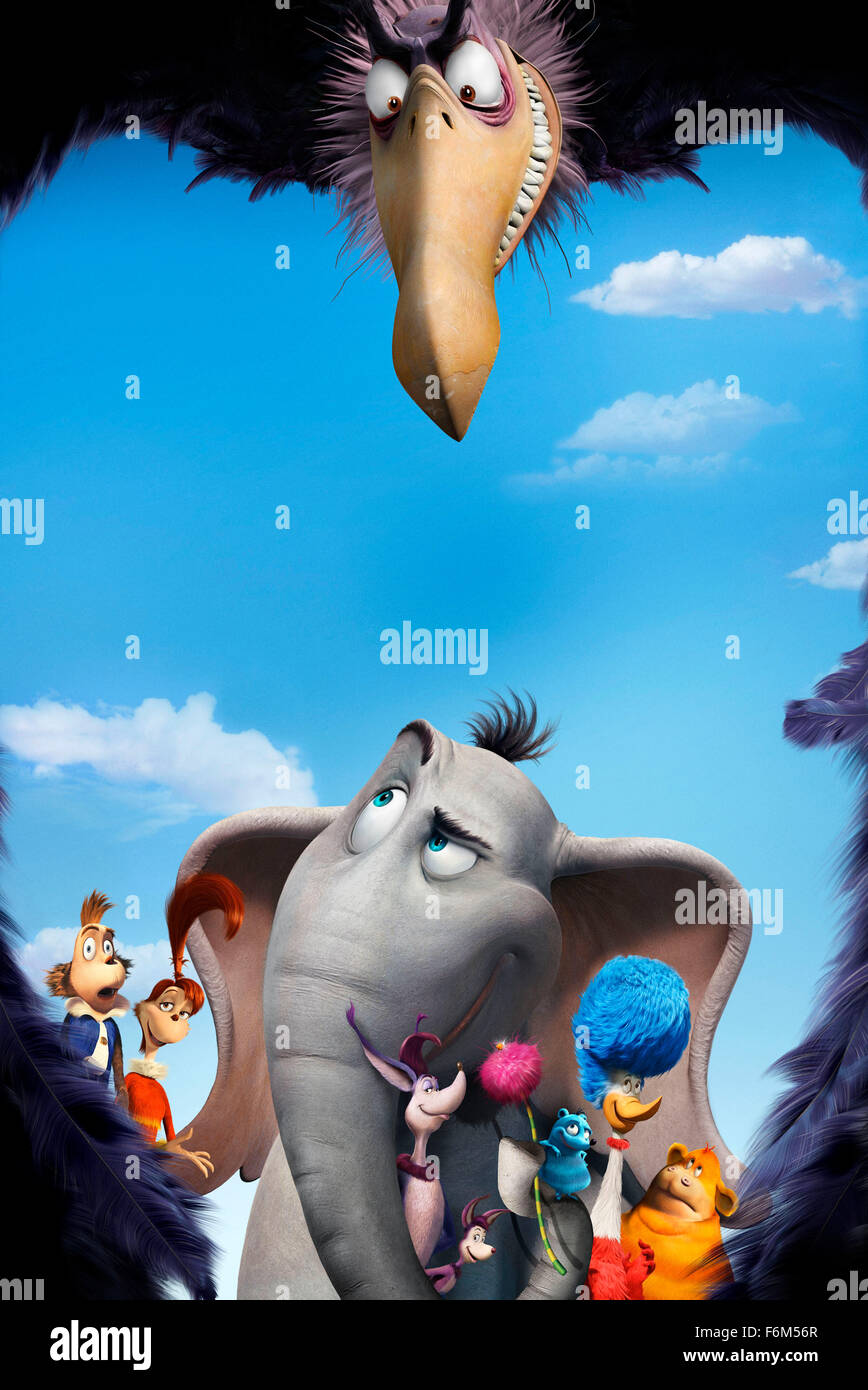 RELEASE DATE: March 14, 2008. MOVIE TITLE: Dr. Seuss' Horton Hears A Who!.  STUDIO: Twentieth Century-Fox Film Corporation. PLOT: One day, Horton the  elephant hears a cry from help coming from a