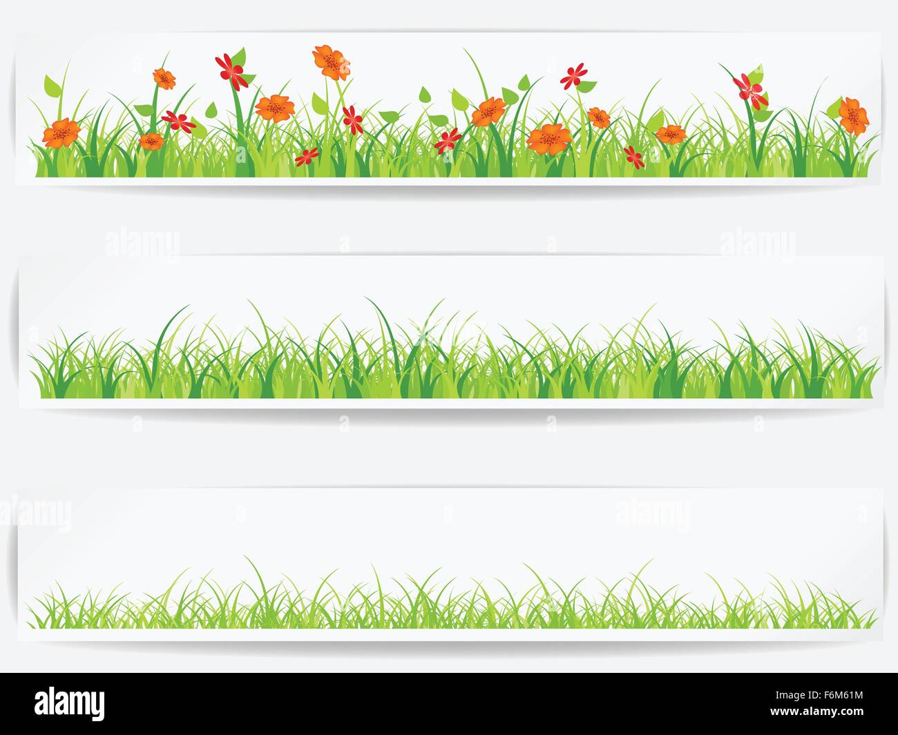 Set of backgrounds with vector green grass Stock Vector Image & Art - Alamy