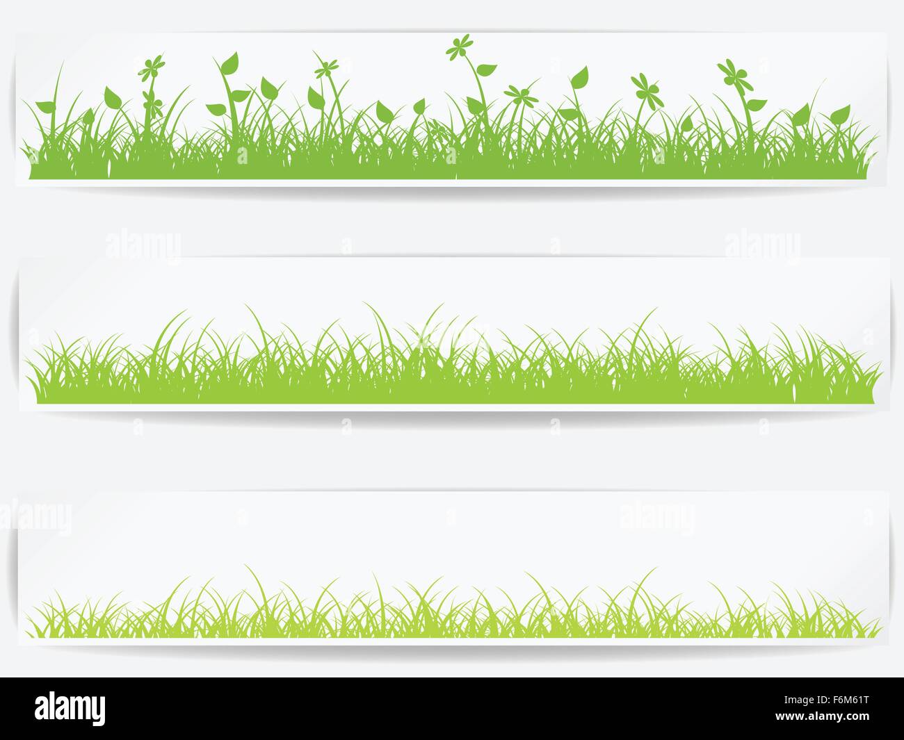 Set of backgrounds with vector green grass Stock Vector Image & Art - Alamy