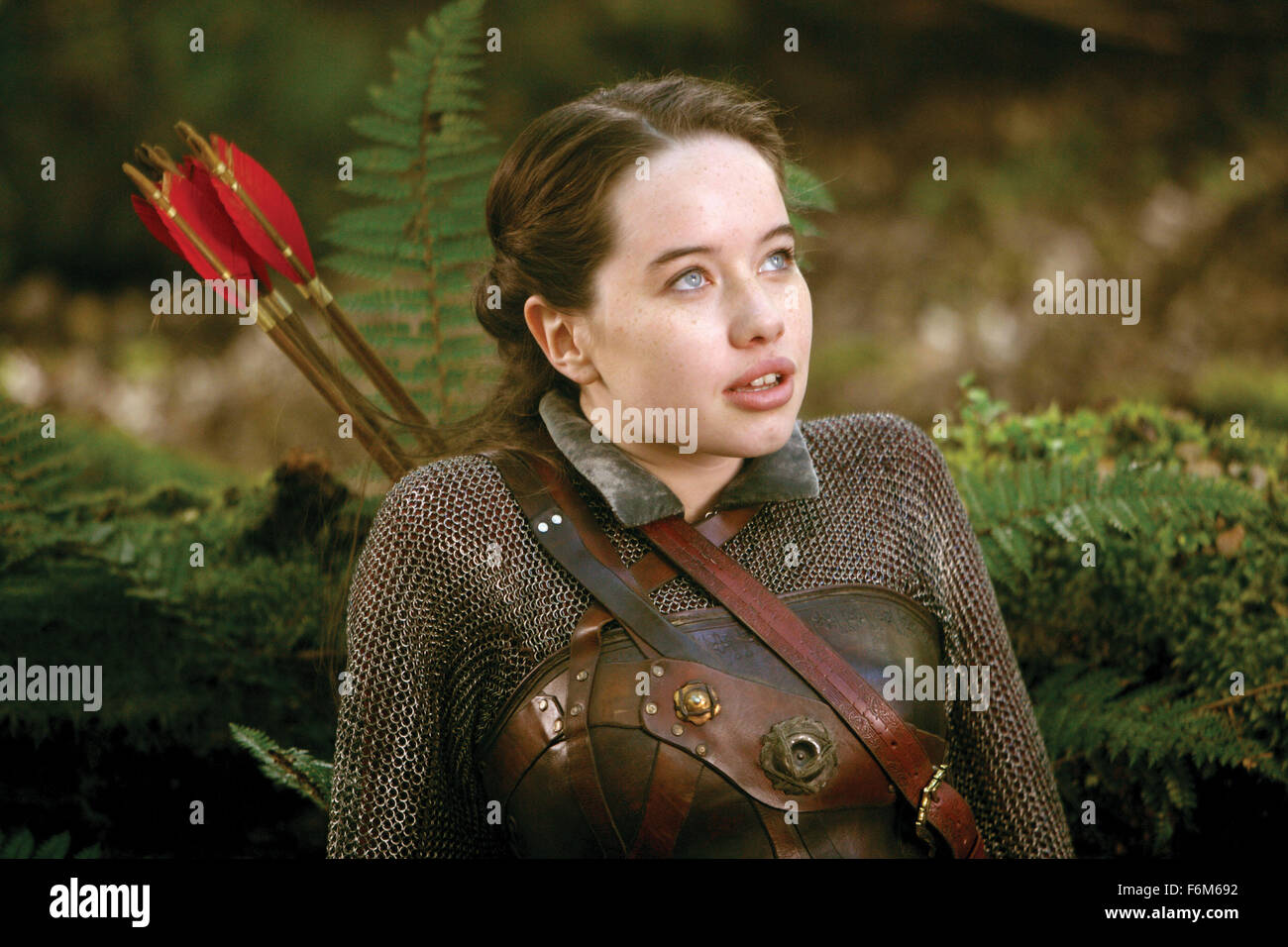 RELEASE DATE: May 16, 2008. MOVIE TITLE: The Chronicles of Narnia: Prince Caspian. STUDIO: Walt Disney Pictures. PLOT: The Pevensie siblings return to Narnia, where they are enlisted to once again help ward off an evil king and restore the rightful heir to the land's throne, Prince Caspian. PICTURED: ANNA POPPLEWELL as Susan Pevensie. Stock Photo