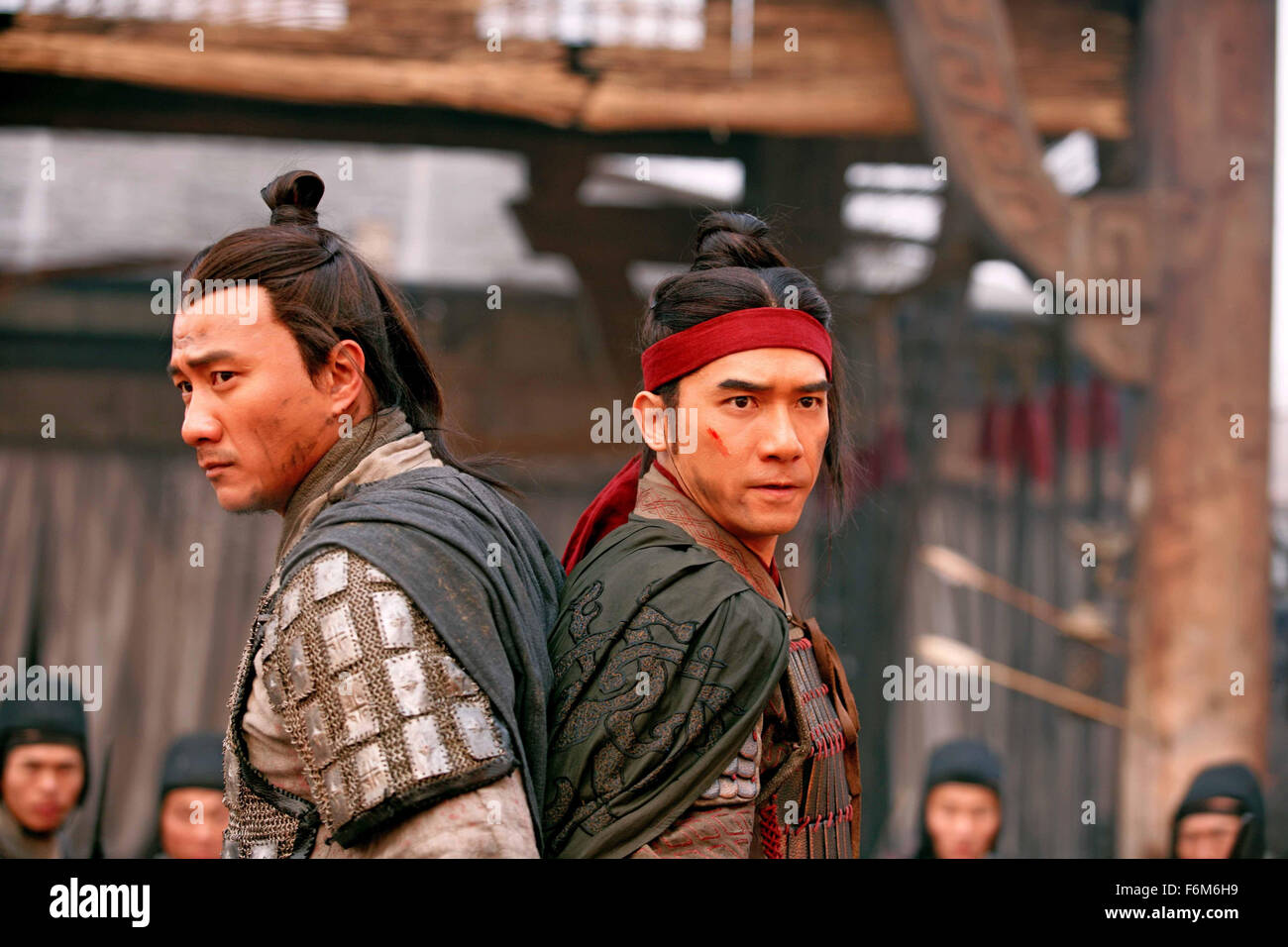 RELEASE DATE: July 10, 2008. MOVIE TITLE: Red Cliff. STUDIO: Avex Entertainment. PLOT: Based on the events during the Three Kingdoms period in Ancient China in which specifically told in the title, The Battle of Red Cliffs. PICTURED: TONY LEUNG as Zhou Yu and HU JUN as Zhao Yun. Stock Photo