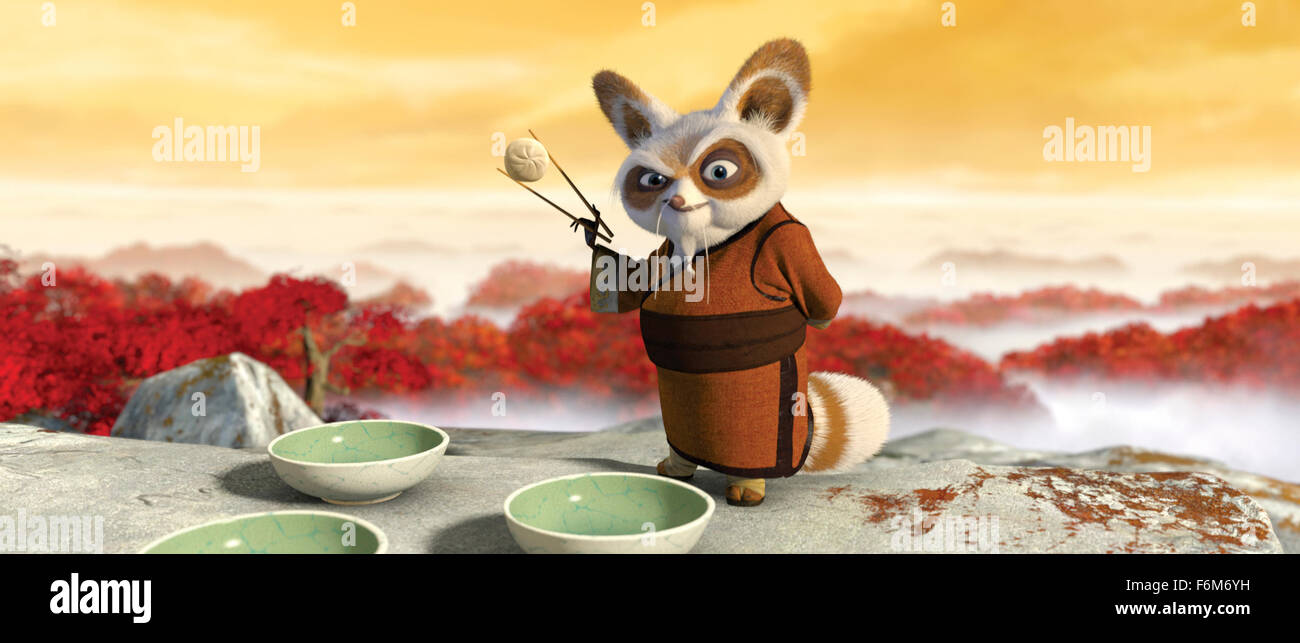 RELEASE DATE: June 6, 2008. MOVIE TITLE: Kung Fu Panda. STUDIO: DreamWorks Animation. PLOT: Unexpectedly chosen to fulfill an ancient prophecy and train in the art of Kung Fu, giant panda Po (Jack Black) begins his study under Master Shifu (Dustin Hoffman), the trainer of the legendary Furious Five. PICTURED: DUSTIN HOFFMAN as Shifu (voice). Stock Photo