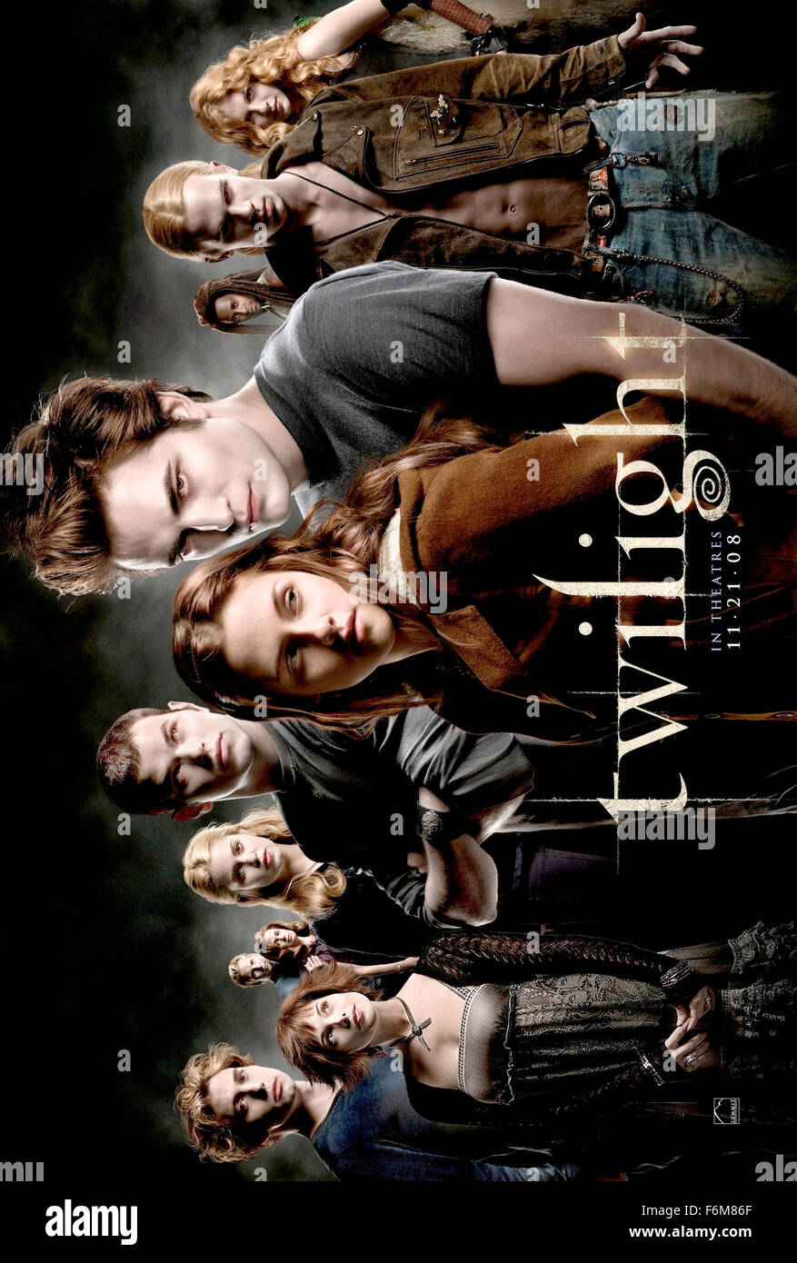 RELEASE DATE: November 21, 2008. MOVIE TITLE: Twilight. STUDIO: Summit Entertainment. PLOT: Bella Swan is a clumsy, kind hearted teenager with a knack for getting into trouble. Edward Cullen is an intelligent, good looking vampire who is trying to hide his secret. Against all odds, the two fall in love but will a pack of blood thirsty trackers and the disapproval of their family and friends separate them? PICTURED: . Stock Photo