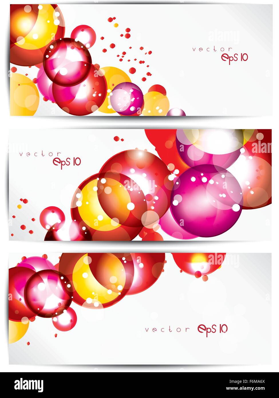 Set of abstract colorful web headers and cards. Abstract vector ...
