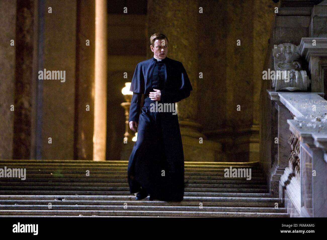 RELEASE DATE: 15 May 2009. TITLE: Angels & Demons. STUDIO: Columbia Pictures. PLOT: Harvard symbologist Robert Langdon works to solve a murder and prevent a terrorist act against the Vatican. PICTURED: EWAN MCGREGOR as Camerlengo Patrick McKenna. Stock Photo