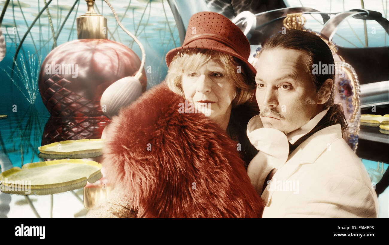 RELEASE DATE: December 25, 2009   MOVIE TITLE: The Imaginarium of Doctor Parnassus   STUDIO: Davis Films   DIRECTOR: Terry Gilliam   PLOT: A traveling theater company gives its audience much more than they were expecting   PICTURED: MAGGIE STEED as LV Woman, JOHNNY DEPP as Imaginarium Tony Stock Photo