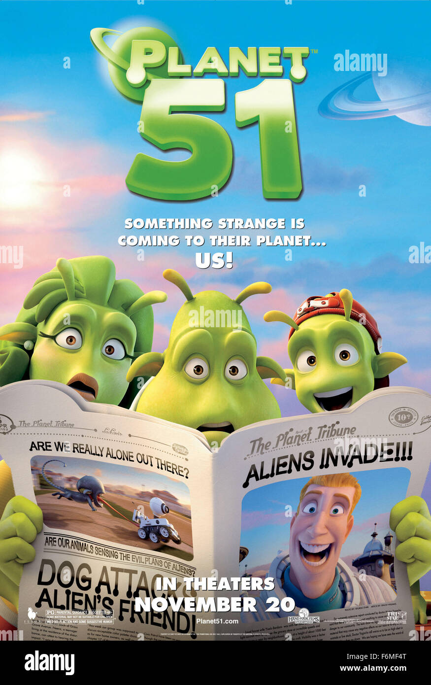 RELEASE DATE: November 20, 2009. MOVIE TITLE: Planet 51. STUDIO: Ilion  Animation. PLOT: Lem is just an average teenager working on getting the  girl and furthering his career at the local planetarium -