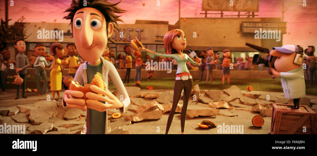 Flint lockwood cloudy chance meatballs hires stock photography and