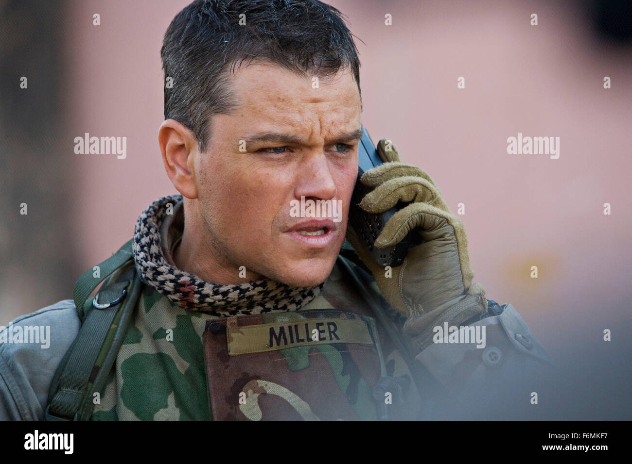RELEASE DATE: March 12, 2010   MOVIE TITLE: Green Zone   STUDIO: Universal Pictures   DIRECTOR: Paul Greengrass   PLOT: Discovering covert and faulty intelligence causes a U.S. Army officer to go rogue as he hunts for Weapons of Mass Destruction in an unstable region   PICTURED: MATT DAMON as Chief Warrant Officer Roy Miller   (Credit Image: c Universal Pictures/Entertainment Pictures) Stock Photo