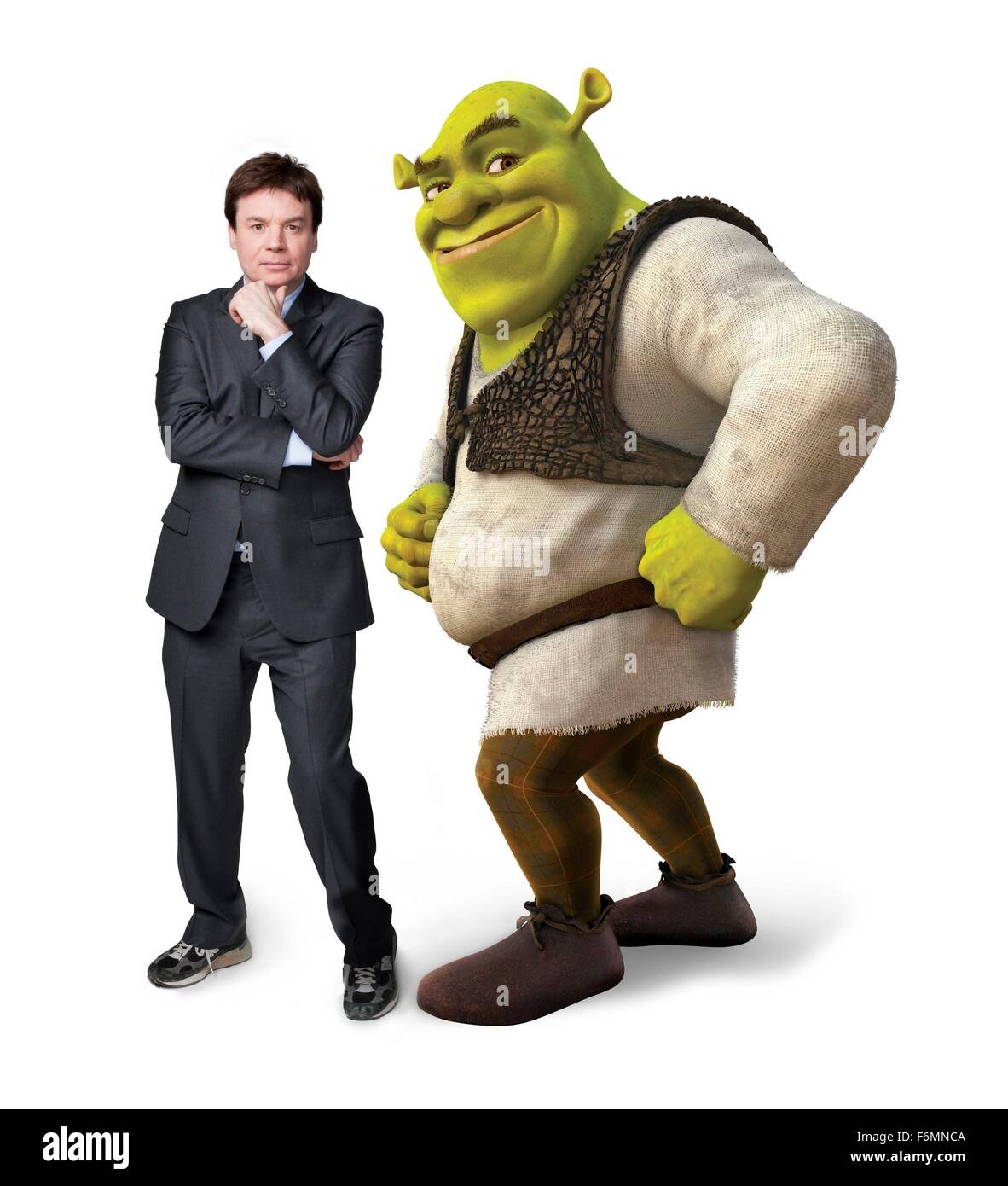 RELEASE DATE: May 21, 2010. MOVIE TITLE: Shrek Forever After. STUDIO: DreamWorks. PLOT: The further adventures of the giant green ogre, Shrek, living in the land of Far, Far Away. PICTURED: MIKE MYERS as Shrek. Stock Photo