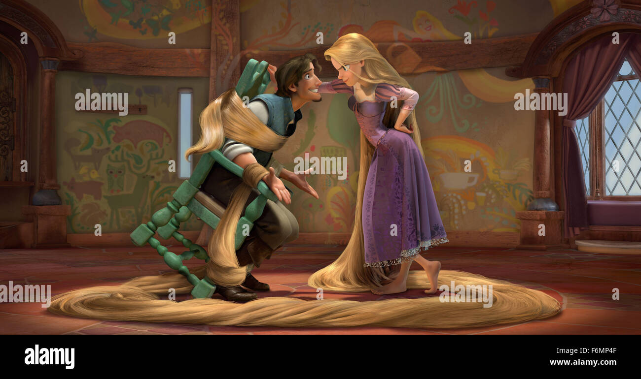 Rapunzel in tower tangled High Resolution Stock Photography and Images