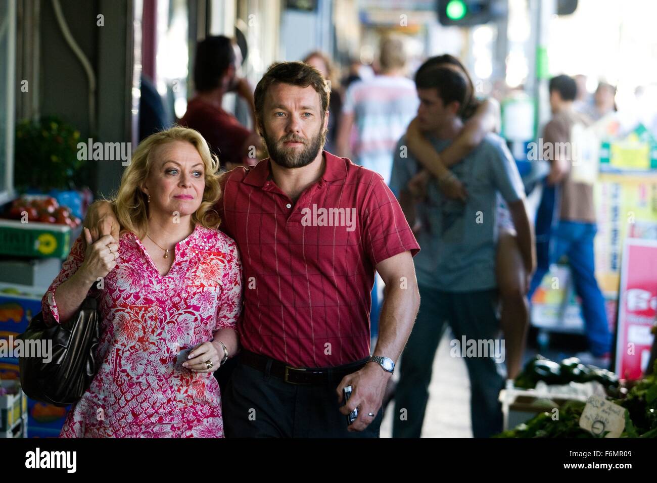 RELEASE DATE: 13 August 2010. MOVIE TITLE: Animal Kingdom. STUDIO: Porchlight Films. PLOT: Tells the story of seventeen year-old J (Josh) as he navigates his survival amongst an explosive criminal family and the detective who thinks he can save him. PICTURED: JACKI WEAVER as Janine Cody and JOEL EDGERTON as Barry Brown. Stock Photo