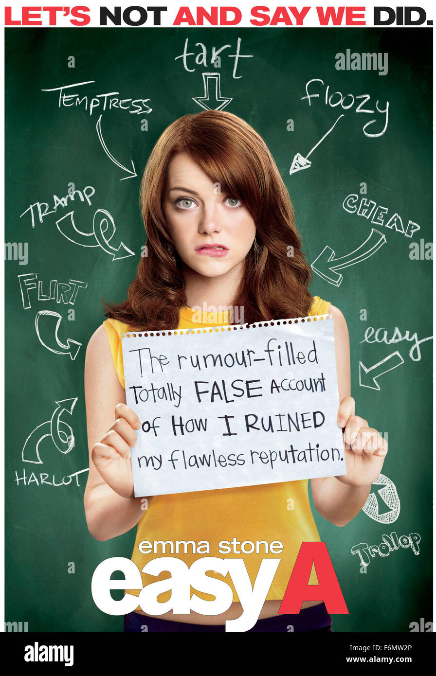 RELEASE DATE September 17 2010. MOVIE TITLE Easy A. STUDIO