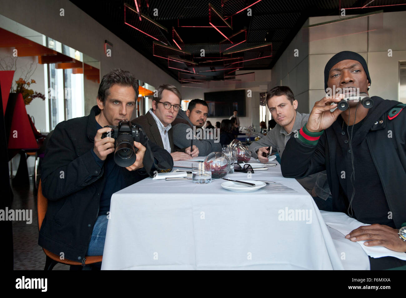 RELEASE DATE: November 4, 2011   TITLE: Tower Heist   STUDIO: Universal Pictures   DIRECTOR: Brett Ratner  PLOT: When a group of hard working guys find out they've fallen victim to a wealthy business man's Ponzi scheme, they conspire to rob his high-rise residence   PICTURED: (Clockwise) BEN STILLER, MATTHEW BRODERICK, MICHAEL PE-A, CASEY AFFLECK and EDDIE MURPHY   (Credit Image: c Universal Pictures/Entertainment Pictures) Stock Photo