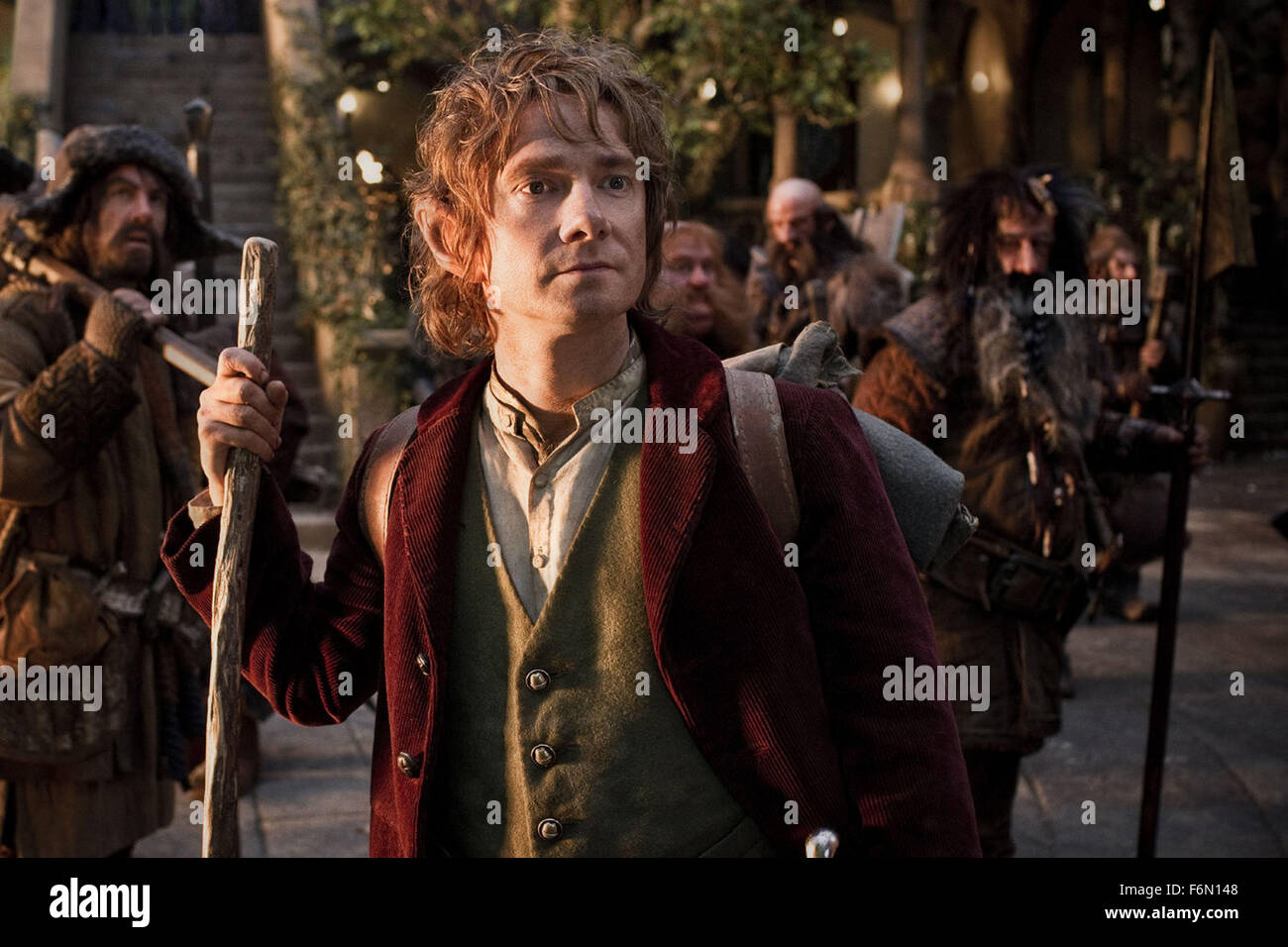 RELEASE DATE: December 14, 2012 TITLE: The Hobbit: An Unexpected Journey STUDIO: MGM DIRECTOR: Peter Jackson PLOT: A curious Hobbit, Bilbo Baggins, journeys to the Lonely Mountain with a vigorous group of Dwarves to reclaim a treasure stolen from them by the dragon Smaug. PICTURED: MARTIN FREEMAN as Bilbo Baggins (Credit: c Walt Disney Pictures/Entertainment Pictures) Stock Photo