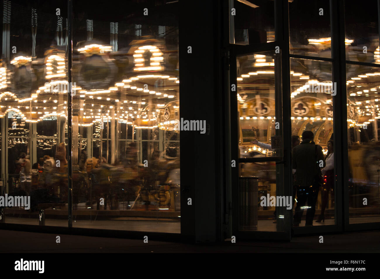 Jane's Carousel Brooklyn NY A detailed view of some of the rides on