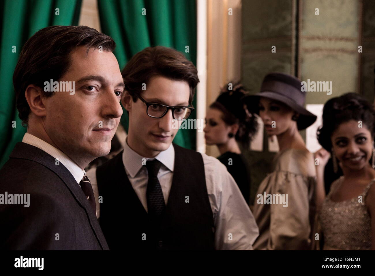 RELEASE DATE: July 9, 2014 TITLE: Yves Saint Laurent STUDIO: The Weinstein Company DIRECTOR: Jalil Lespert PLOT: A look at the life of French designer Yves Saint Laurent from the beginning of his career in 1958 when he met his lover and business partner, Pierre Berge PICTURED: Guillaume Gallienne as Pierre Berge and Pierre Niney as Yves Saint Laurent (Credit: c The Weinstein Company/Entertainment Pictures) Stock Photo
