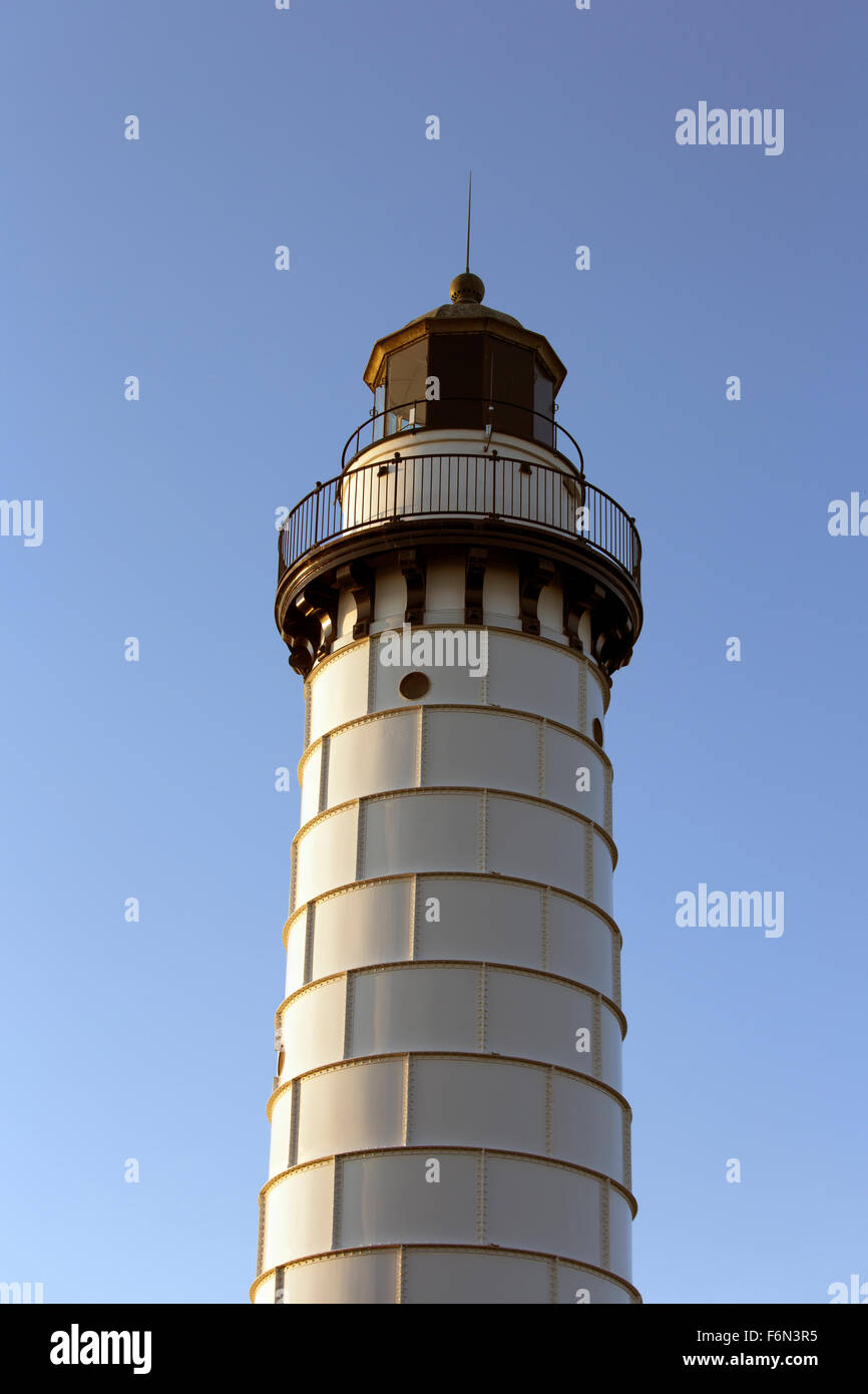 USA,Wisconsin,Door County, Cana Island Lighthouse at dawn Stock Photo