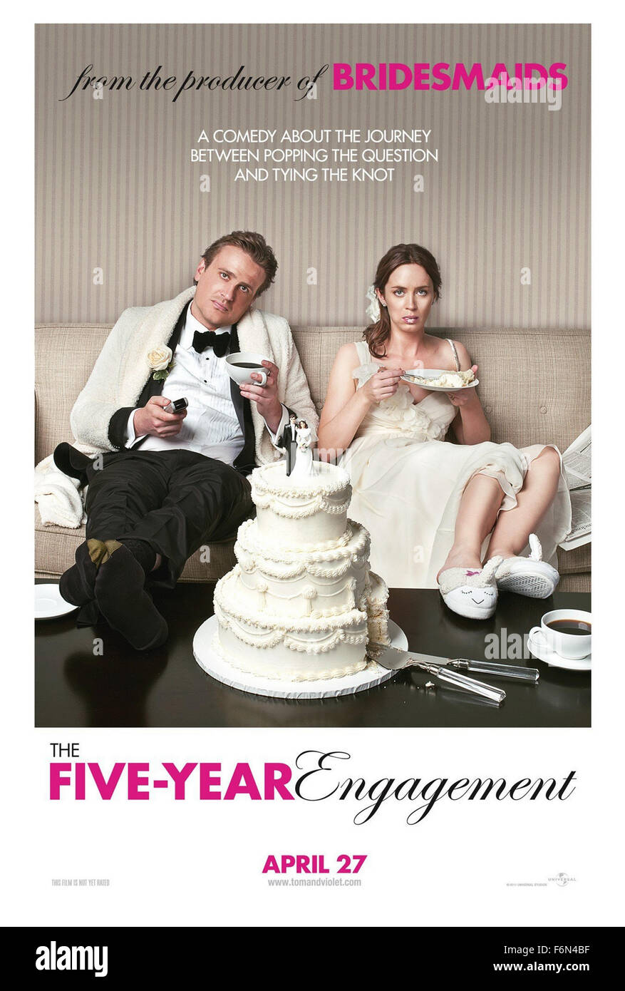 Jan. 24, 2014 - Hollywood, U.S. - THE FIVE YEAR ENGAGEMENT (POSTER)(2012)..JASON SEGEL..EMILY BLUNT..NICHOLAS STOLLER (DIR)..  (Credit Image: c Credit Image: c face to face/Entertainment Pictures) Stock Photo
