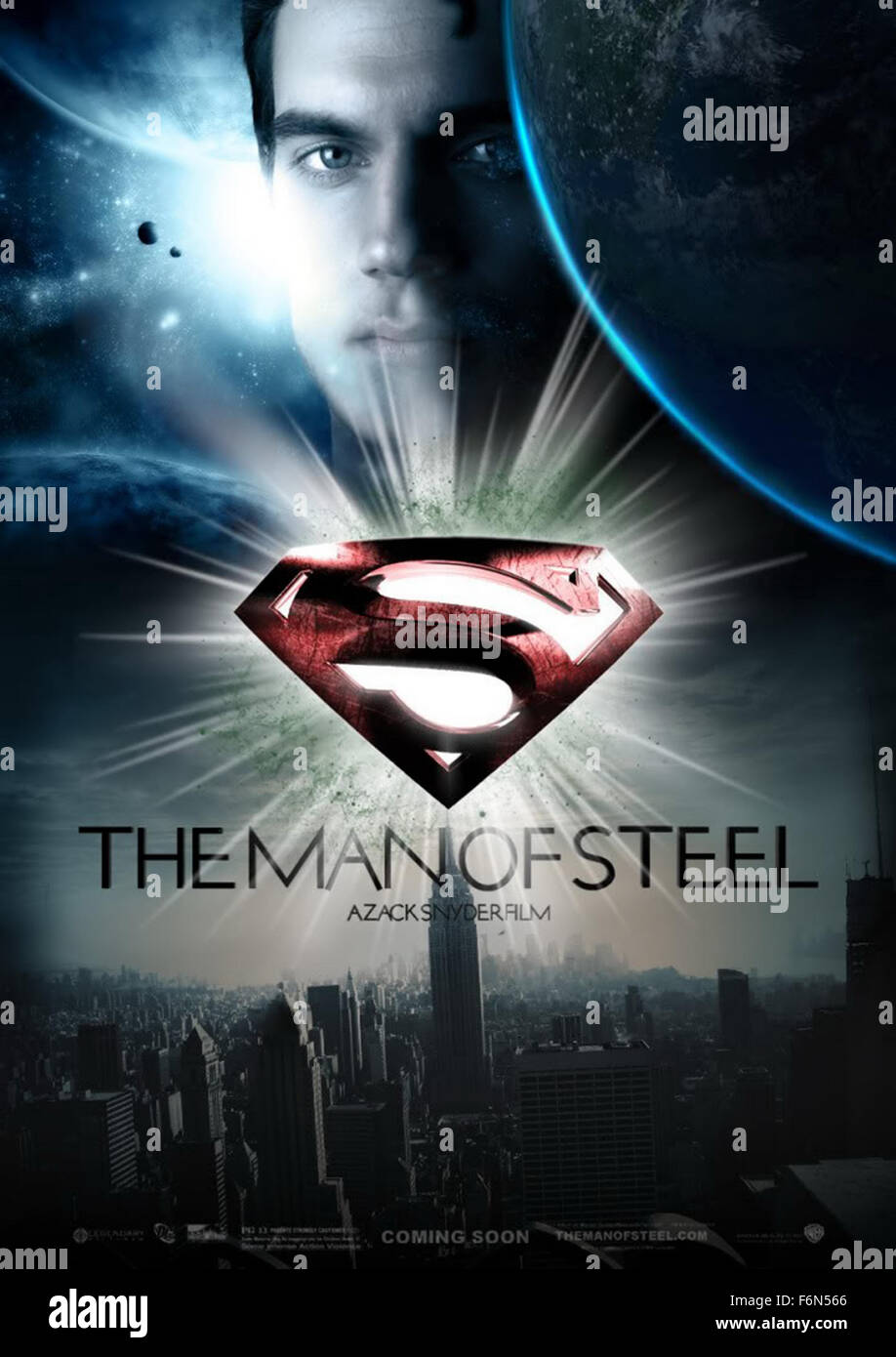 April 28, 2014 - Hollywood, USA - MAN OF STEEL (POSTER) (2013)..HENRY CAVILL..ZACK  SNYDER (DIR).. (Credit Image: c face to face/Entertainment Pictures Stock  Photo - Alamy