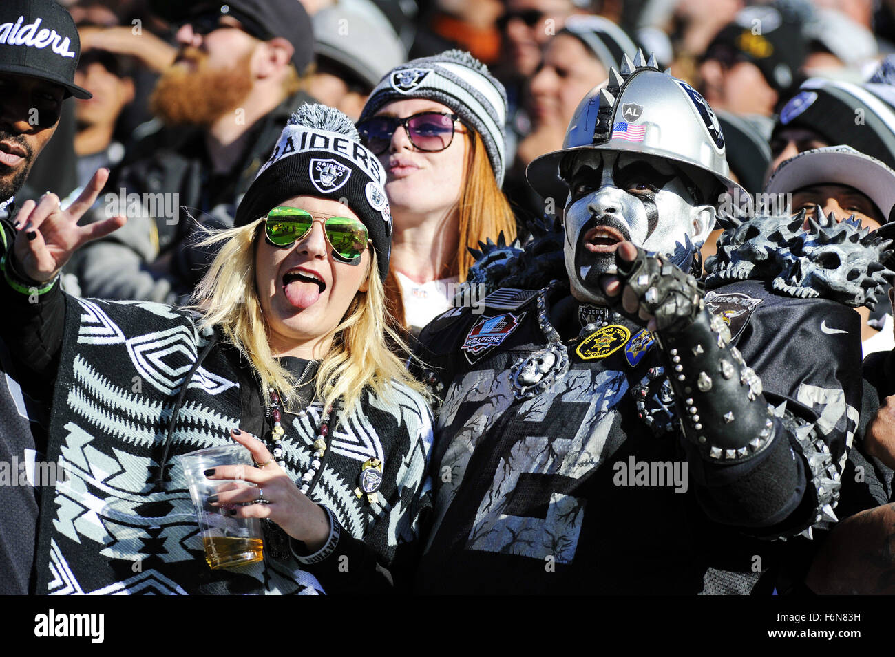 Raider's fans costumes hi-res stock photography and images - Alamy