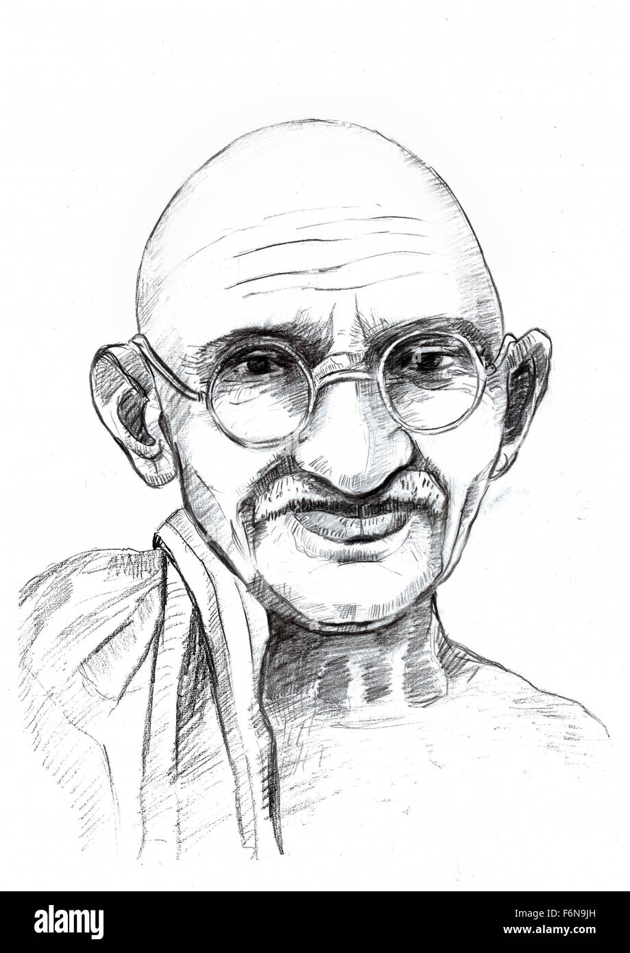 Mohandas karamchand gandhi sketch hires stock photography and images   Alamy